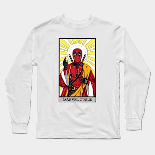 Deadpool Jesus Saviour Parody Funny Meme Long Sleeve T-Shirt